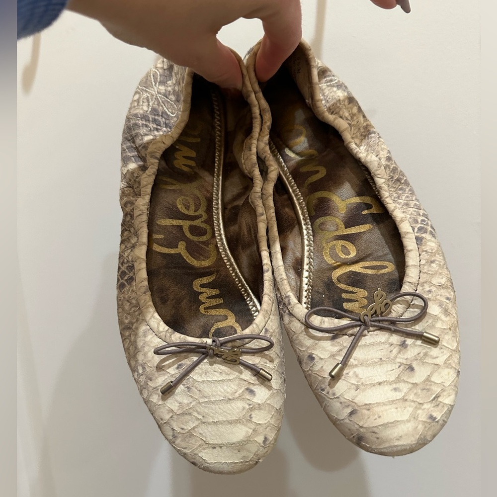 Sam Edelman Felicia Ballet Flat | Leather Snakeskin Sz 6.5M